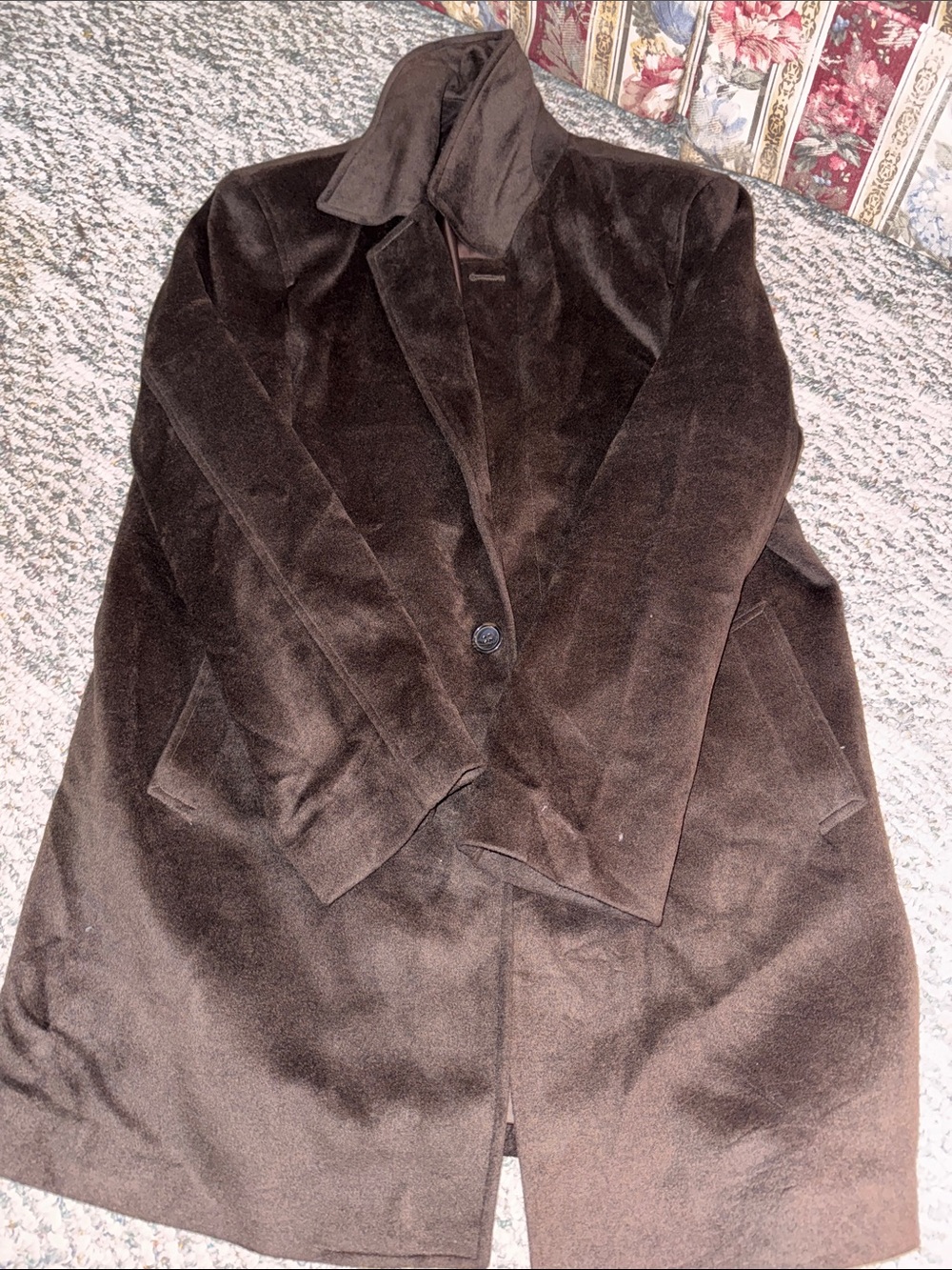 Women's Dark Brown Single-Button Trench Coat